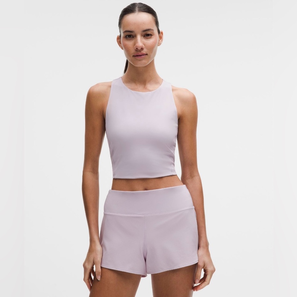 lululemon athletica Light Lavender High Neck Crop Tank